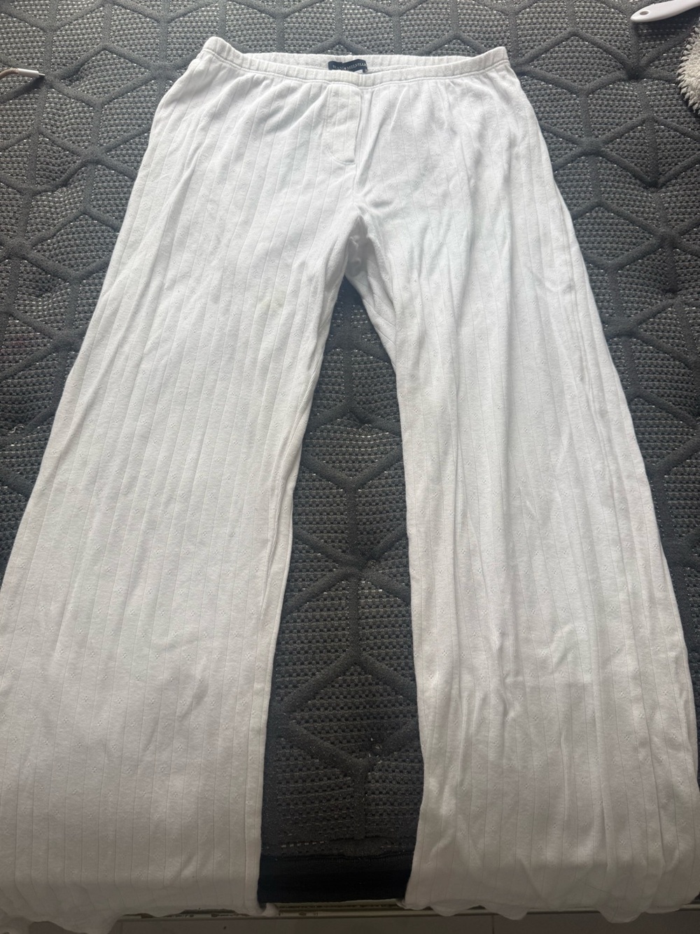 Brandy melville White Ribbed Lounge Pants